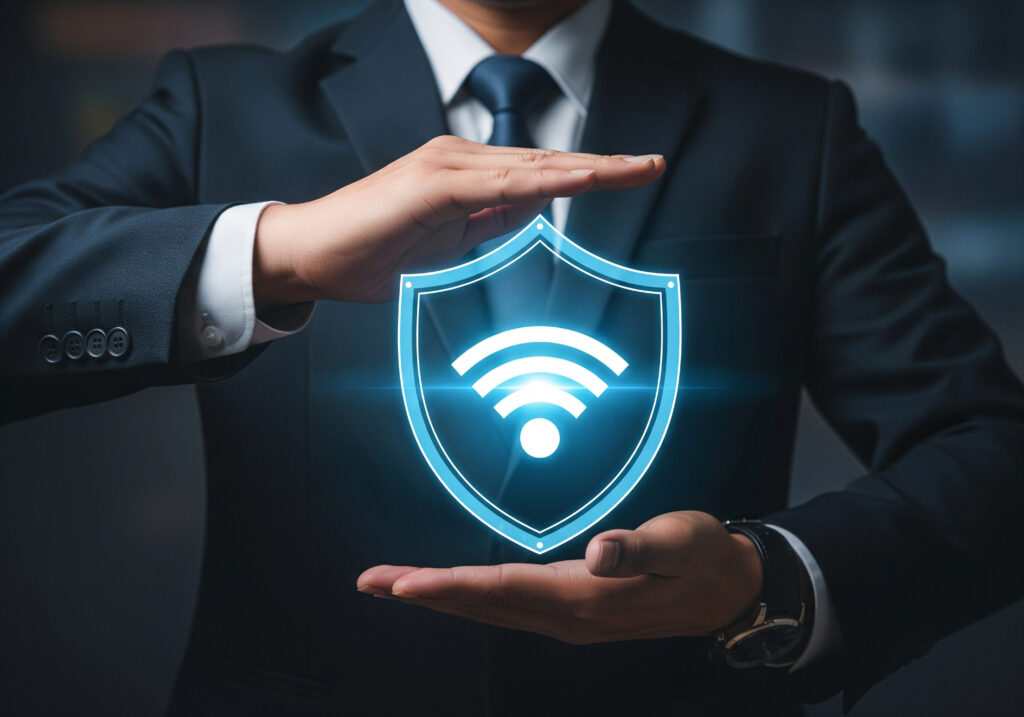 Cybersecurity and Network Protection Concept